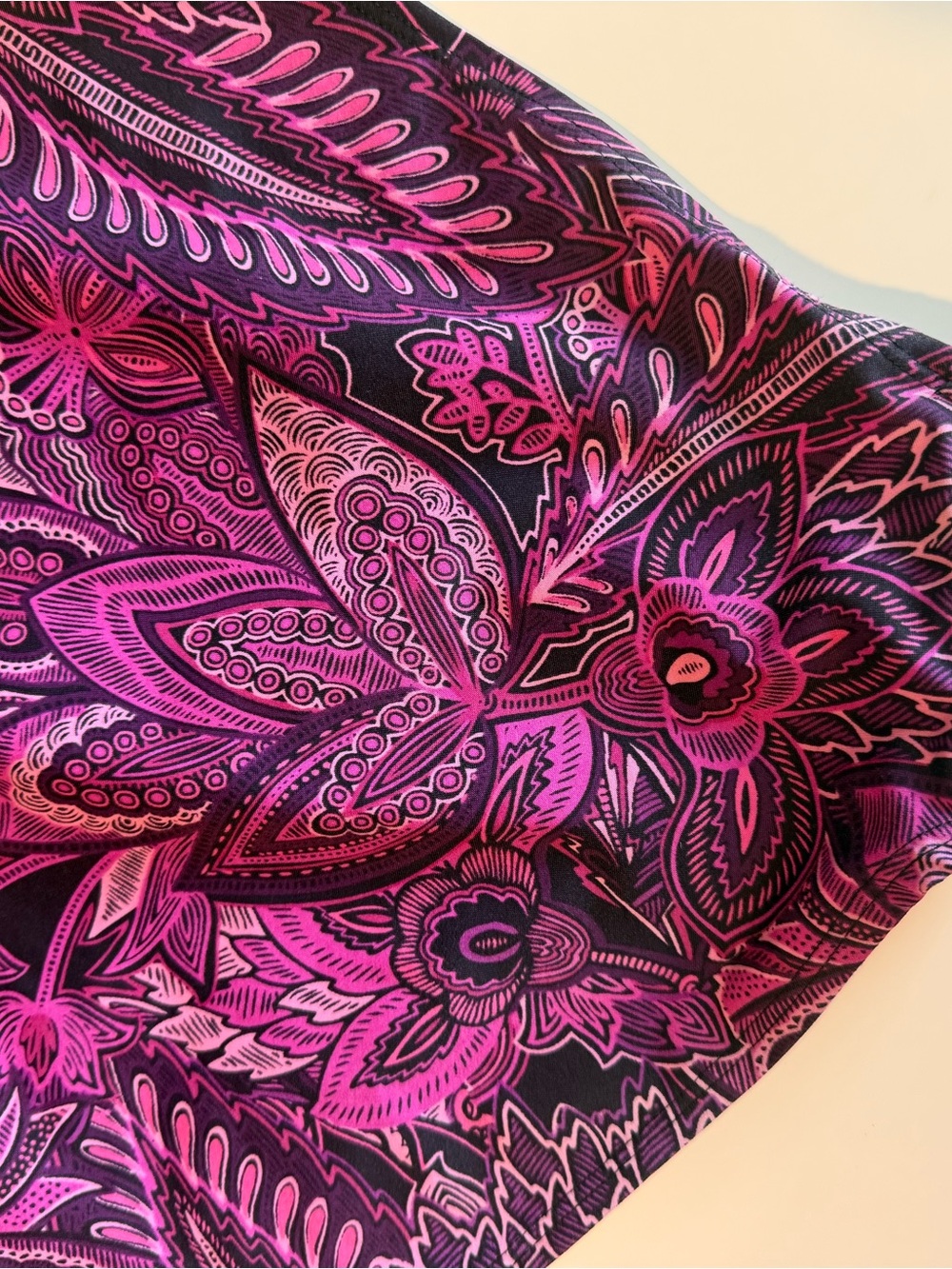 Lands' End purple paisley one piece swimsuit Size 8DDD - Picture 2 of 4